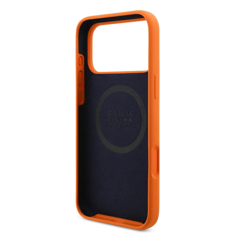 Red Bull Racing-Backcover-iPhone 17 Pro-18 Pro-MagSafe-Liquid Silicone-Big Vertical Logo-Oranje - Afbeelding 6