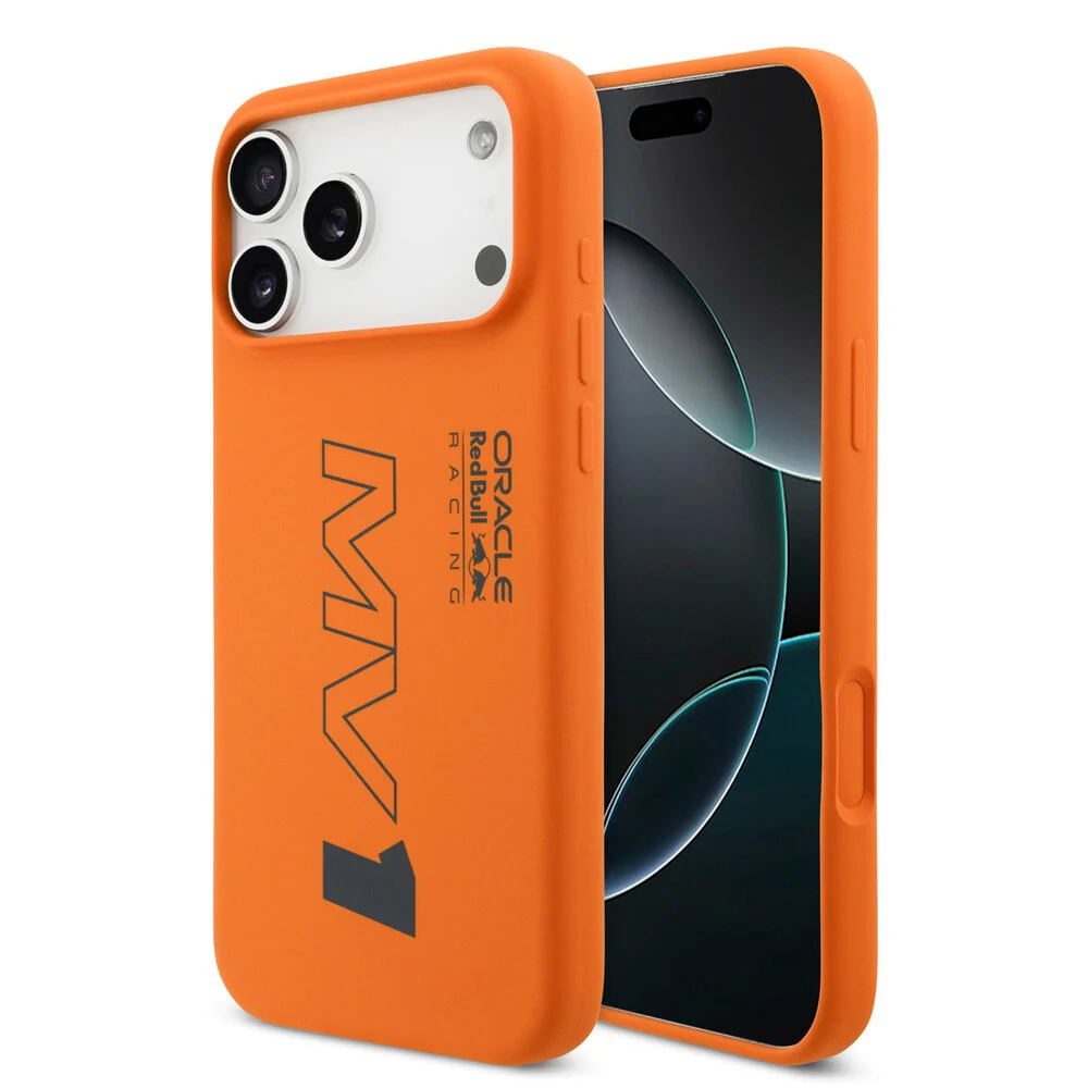 Red Bull Racing-Backcover-iPhone 17 Pro-18 Pro-MagSafe-Liquid Silicone-MV1-Oranje - Afbeelding 1