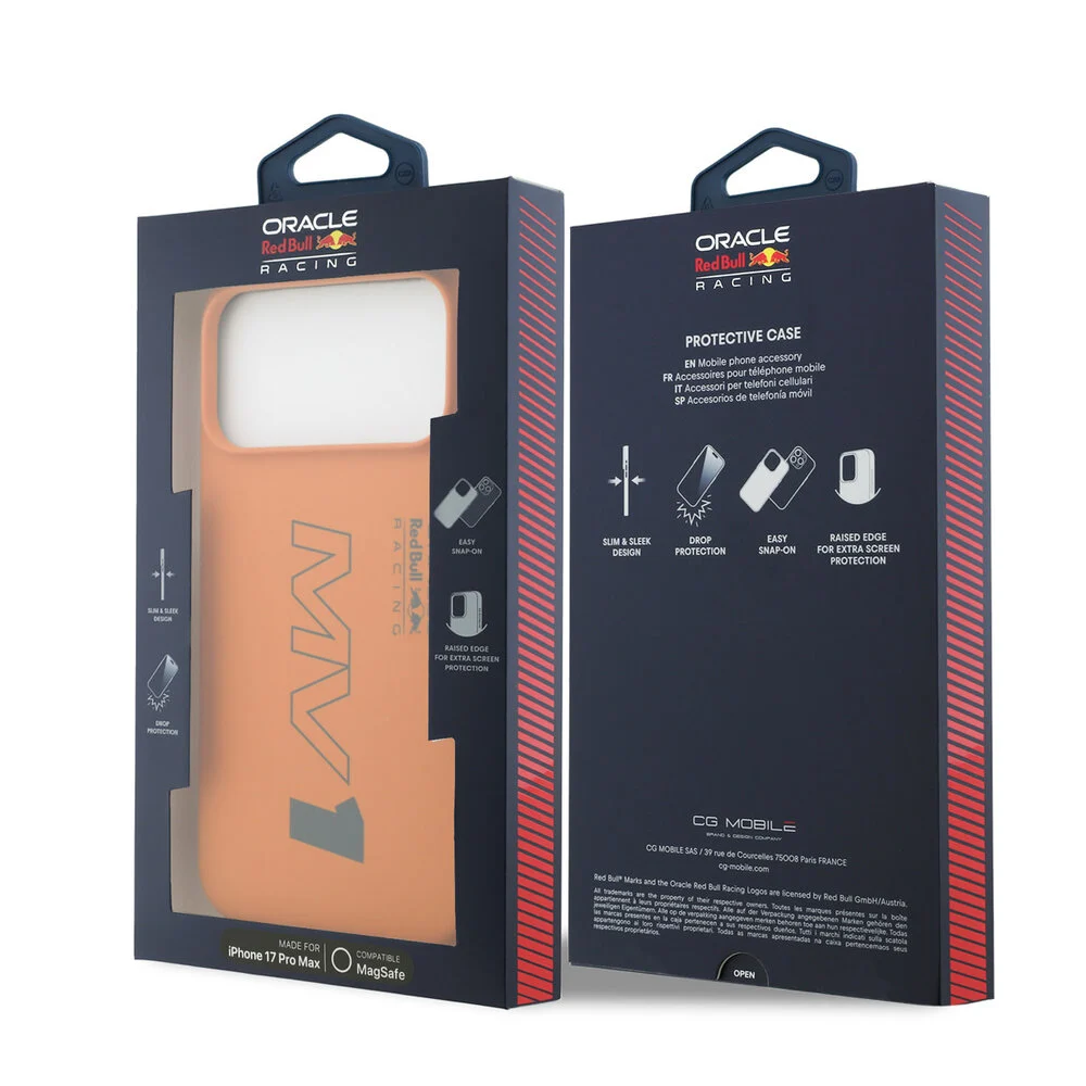 Red Bull Racing-Backcover-iPhone 17 Pro-18 Pro-MagSafe-Liquid Silicone-MV1-Oranje - Afbeelding 8