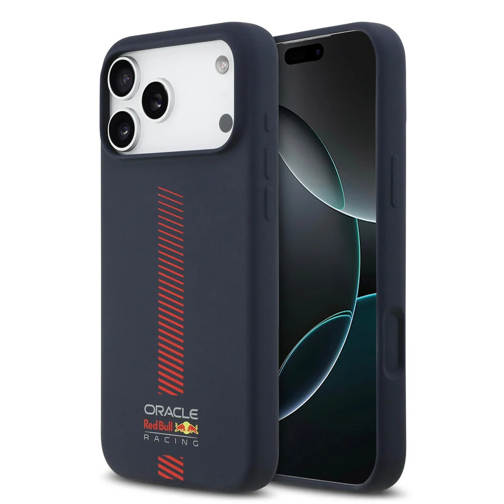 Red Bull Racing-Backcover-iPhone 17 Pro-18 Pro-MagSafe-Liquid Silicone-Powerbar-Navy - Afbeelding 1