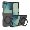 Cityhoesje-Backcover-Magnetic-MagSafe Ring Armor-Geschikt voor Samsung-Z Flip 8-Zwart - Thumbnail Image 1