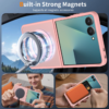 Cityhoesje-Backover MagSafe-Frosted Lens Protection Armor-Geschikt voor Samsung Z Flip 8-LichtRoze - Thumbnail Image 5