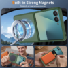 Cityhoesje-Backover MagSafe-Frosted Lens Protection Armor-Geschikt voor Samsung Z Flip 8-Groen - Thumbnail Image 5