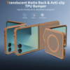 Cityhoesje-Backover MagSafe-Frosted Lens Protection Armor-Geschikt voor Samsung Z Flip 8-Bruin - Thumbnail Image 2