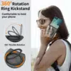 Cityhoesje-Backcover-Magnetic-MagSafe Ring Armor-Geschikt voor Samsung-Z Flip 8-Zwart - Thumbnail Image 3