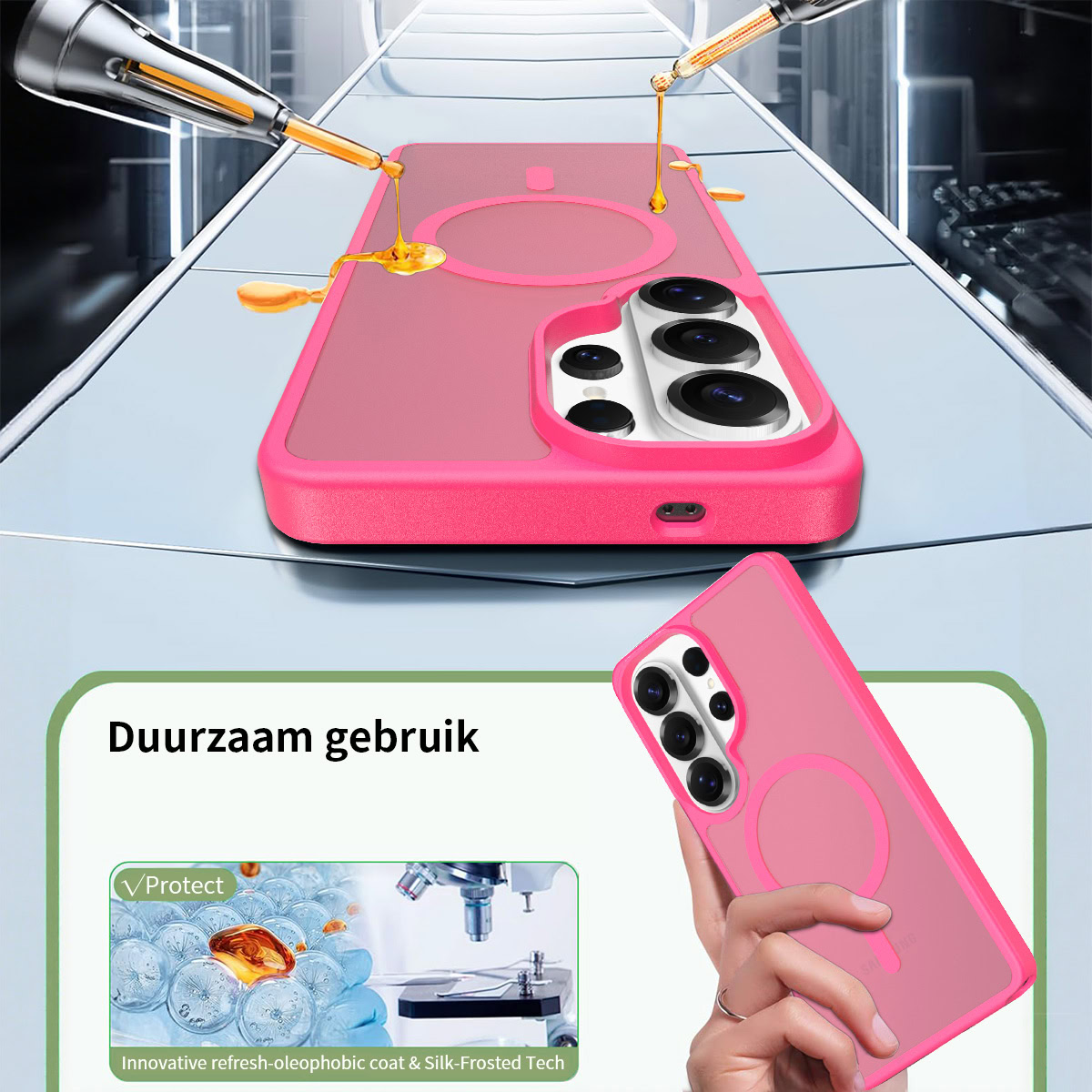 Solidenz FrostMag Samsung Galaxy S26 Ultra hoesje – Roze - Afbeelding 3