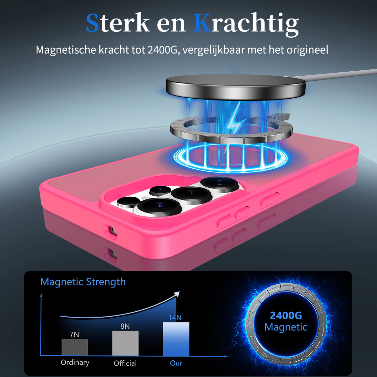Solidenz FrostMag Samsung Galaxy S26 Ultra hoesje – Roze - Afbeelding 4