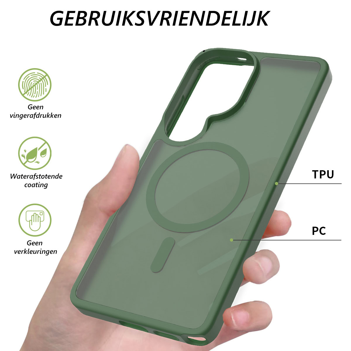 Solidenz FrostMag Samsung Galaxy S26 Ultra hoesje – Groen - Afbeelding 2