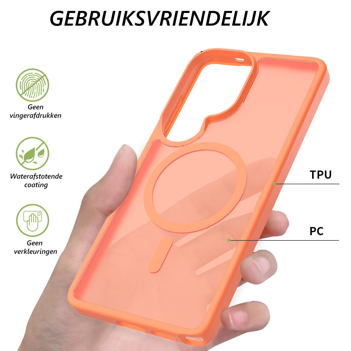 Solidenz FrostMag Samsung Galaxy S26 Ultra hoesje – Oranje - Afbeelding 2