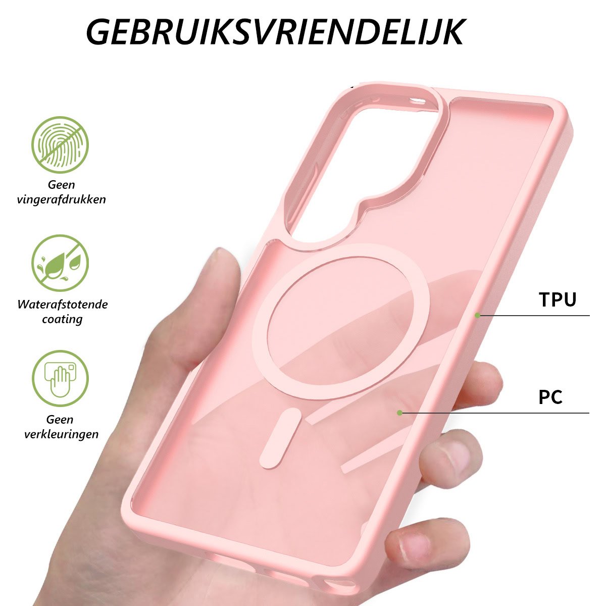 Solidenz FrostMag Samsung Galaxy S26 Ultra hoesje – Lichtroze - Afbeelding 2