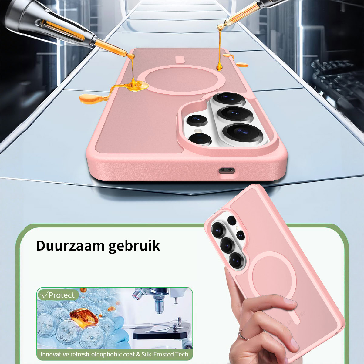 Solidenz FrostMag Samsung Galaxy S26 Ultra hoesje – Lichtroze - Afbeelding 4