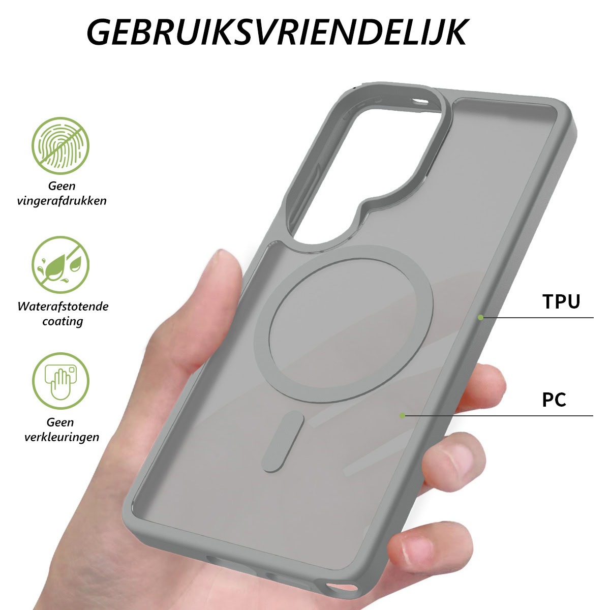 Solidenz FrostMag Samsung Galaxy S26 Ultra hoesje – Grijs - Afbeelding 2