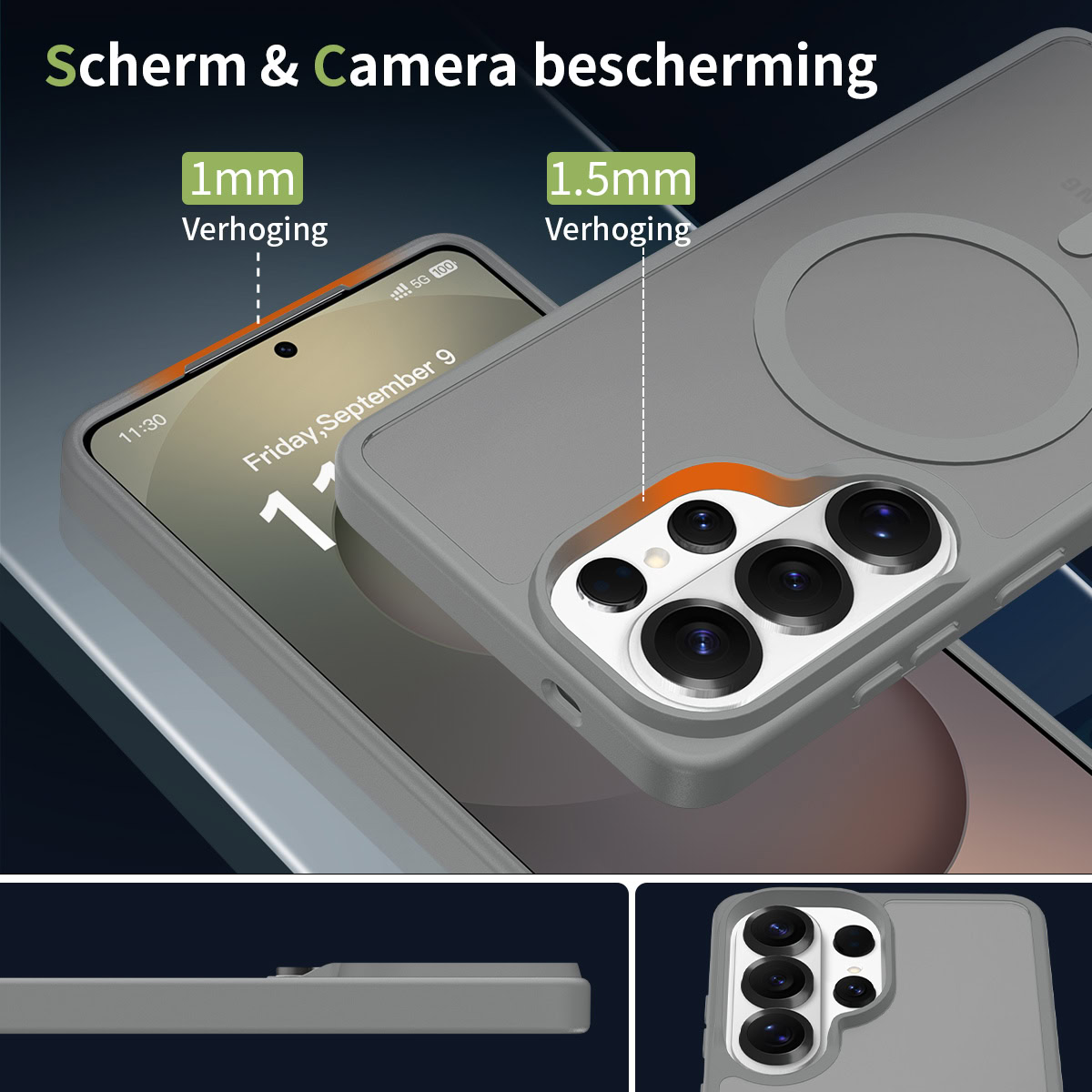 Solidenz FrostMag Samsung Galaxy S26 Ultra hoesje – Grijs - Afbeelding 3