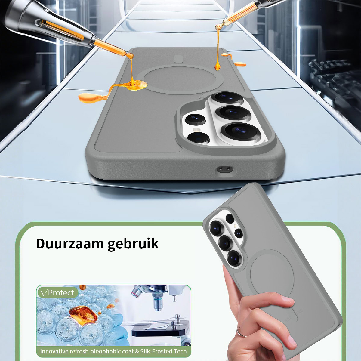 Solidenz FrostMag Samsung Galaxy S26 Ultra hoesje – Grijs - Afbeelding 5
