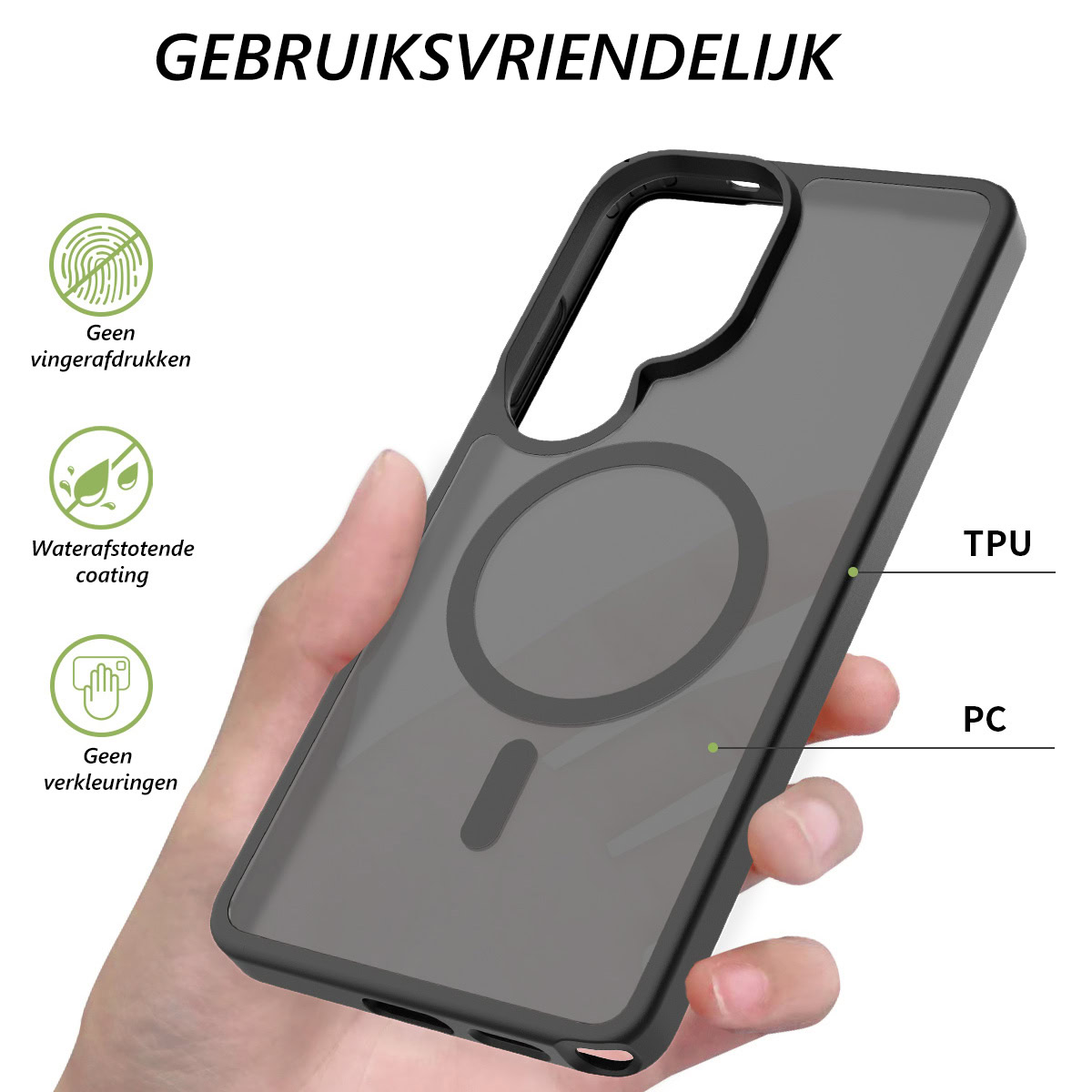 Solidenz FrostMag Samsung Galaxy S26 Ultra hoesje – Zwart - Afbeelding 2