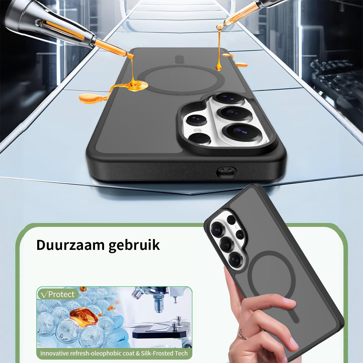 Solidenz FrostMag Samsung Galaxy S26 Ultra hoesje – Zwart - Afbeelding 4