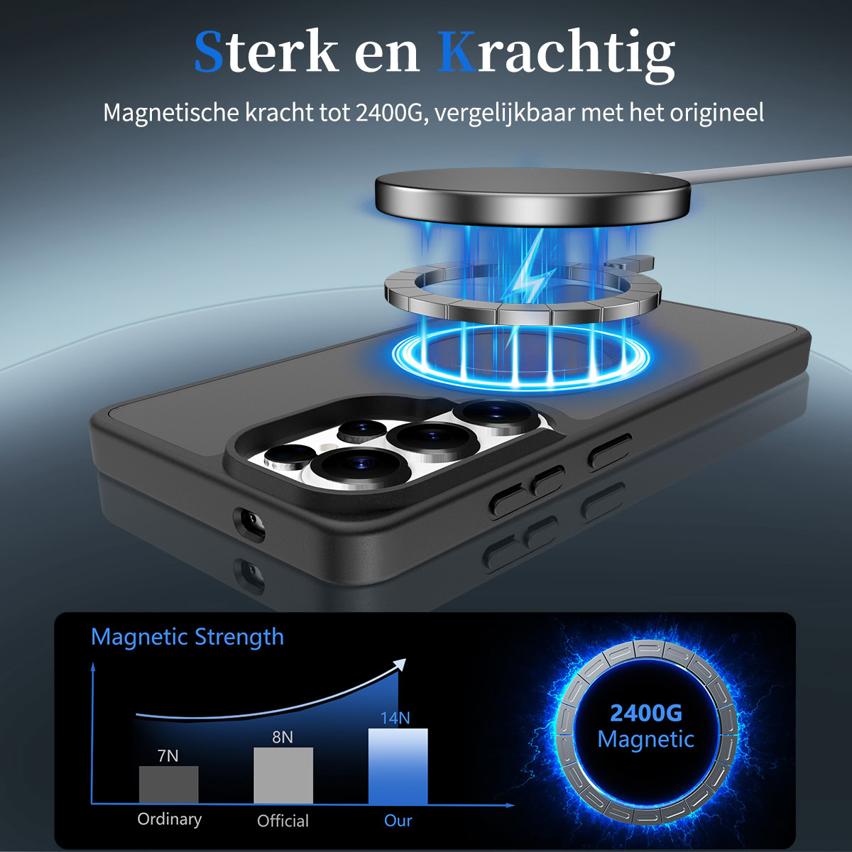Solidenz FrostMag Samsung Galaxy S26 Ultra hoesje – Zwart - Afbeelding 5