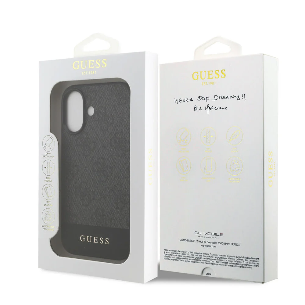 Guess - Backcover iPhone 17 - 4G Onderkant Streep – Grijs - Afbeelding 8
