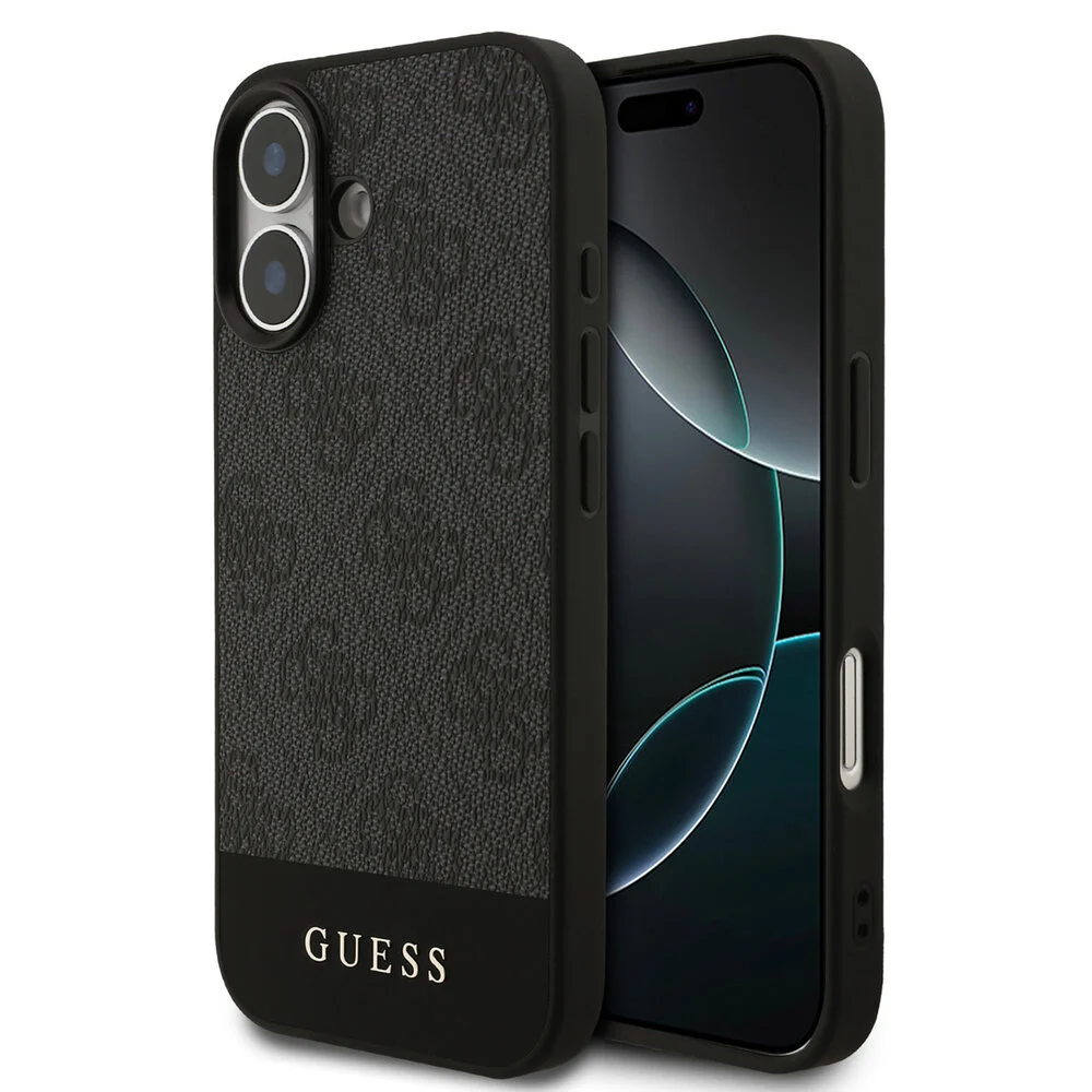 Guess - Backcover iPhone 17 - 4G Onderkant Streep – Grijs - Afbeelding 1