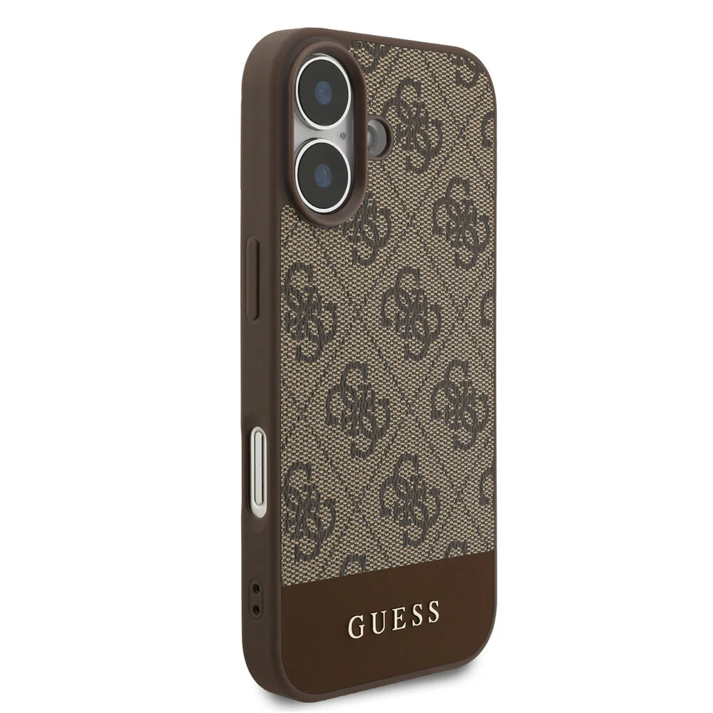 Guess - Backcover - iPhone 17 – 4G Bottom Stripe – Bruin - Afbeelding 4