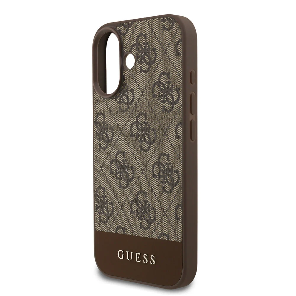 Guess - Backcover - iPhone 17 – 4G Bottom Stripe – Bruin - Afbeelding 5