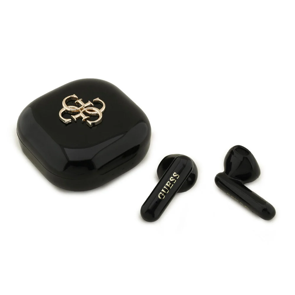 Guess TWS 4G Metal Logo Oordopjes – Zwart - Afbeelding 1
