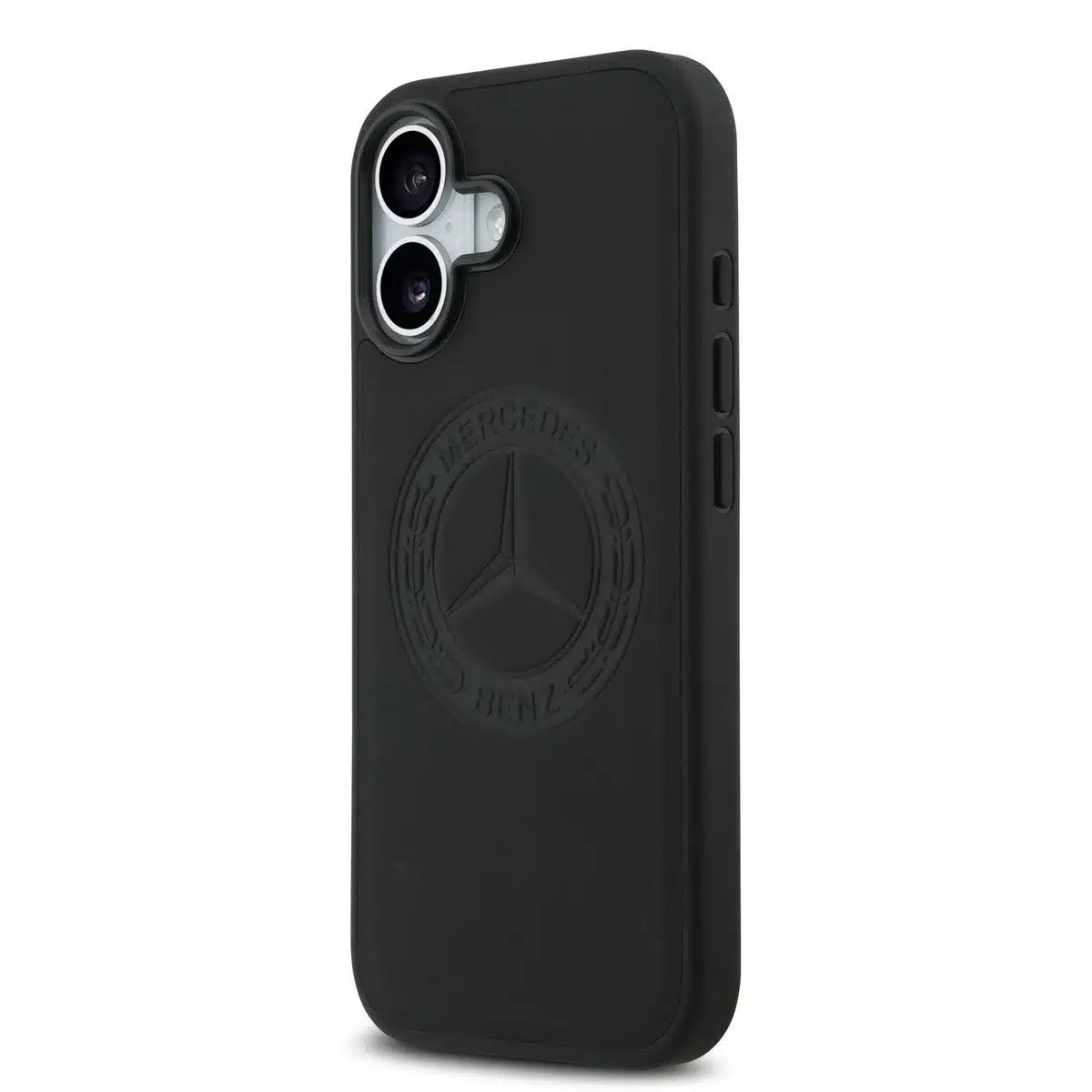 Mercedes-Benz - Backcover - iPhone 17 Backcove - Genuine Leather - MagSafe - Vintage Logo – Zwart - Afbeelding 2