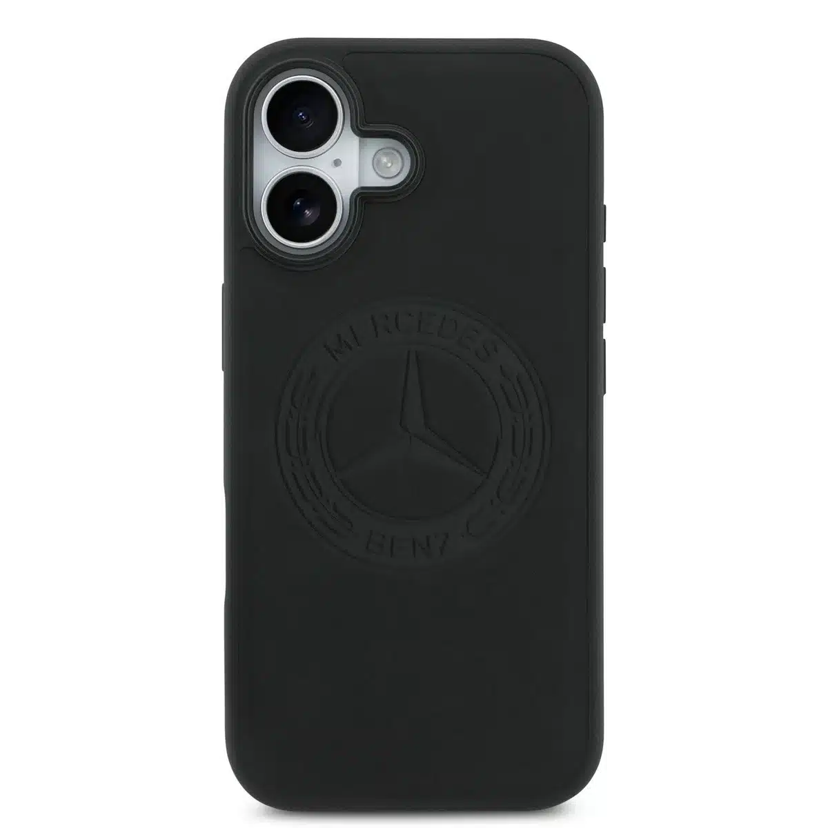 Mercedes-Benz - Backcover - iPhone 17 Backcove - Genuine Leather - MagSafe - Vintage Logo – Zwart - Afbeelding 3