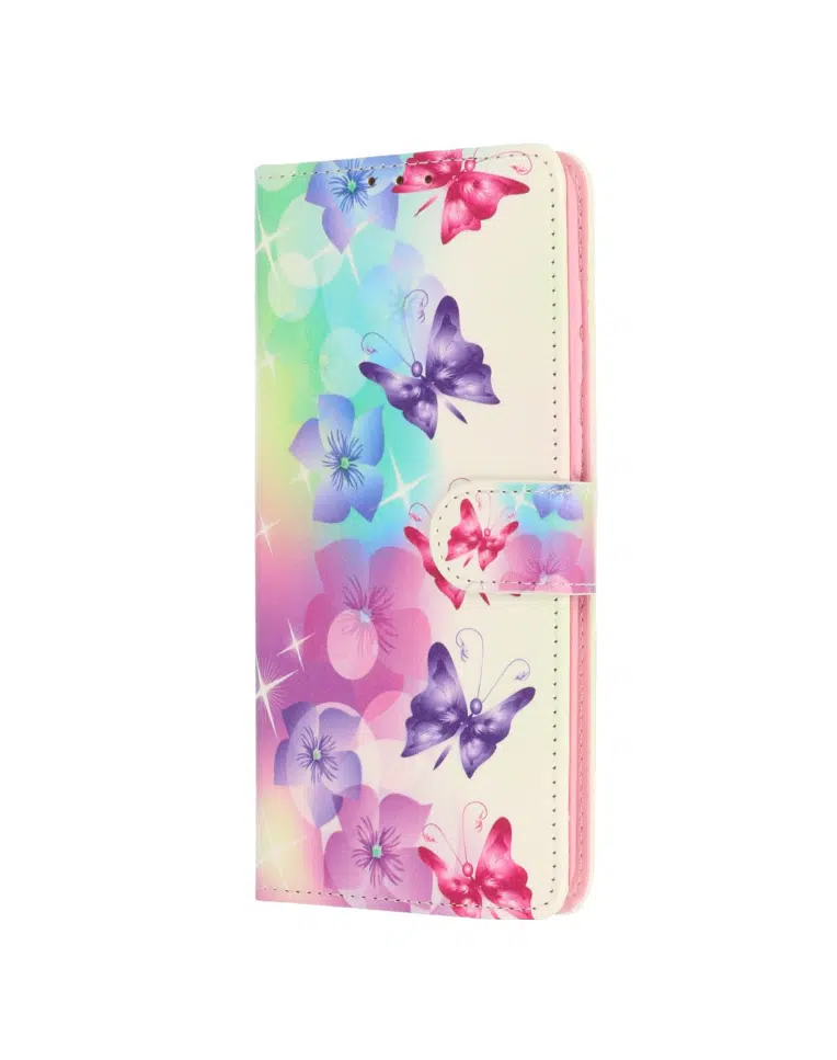 Cityhoesje - Bookcase -Geschikt voor Samsung Galaxy A27 - Bloemen en Vlinders - Afbeelding 4
