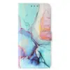 Samsung A17-Bookcase Print-Marmer Roze-Blauw-2-Cityhoesje.nl