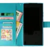 Samsung A17-Bookcase Print-Marmer Roze-Blauw-3-Cityhoesje.nl