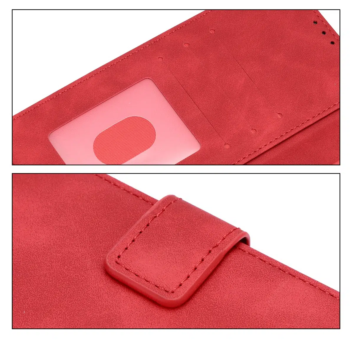 Cityhoesje-Bookcase-Suede-Style Wallet-Geschikt voor Samsung-S26 FE-Rood - Afbeelding 4