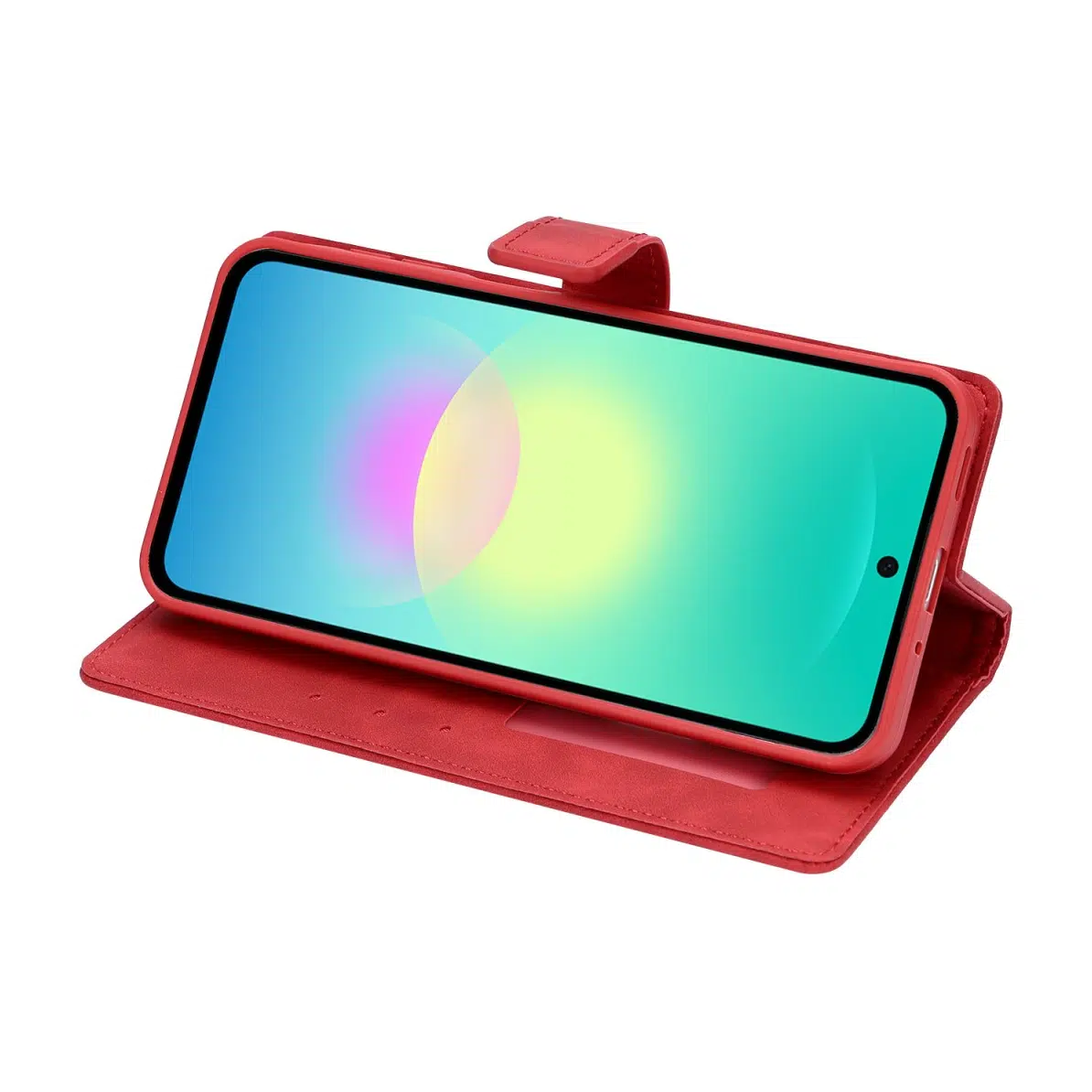 Cityhoesje-Bookcase-Suede-Style Wallet-Geschikt voor Samsung-S26 FE-Rood - Afbeelding 5