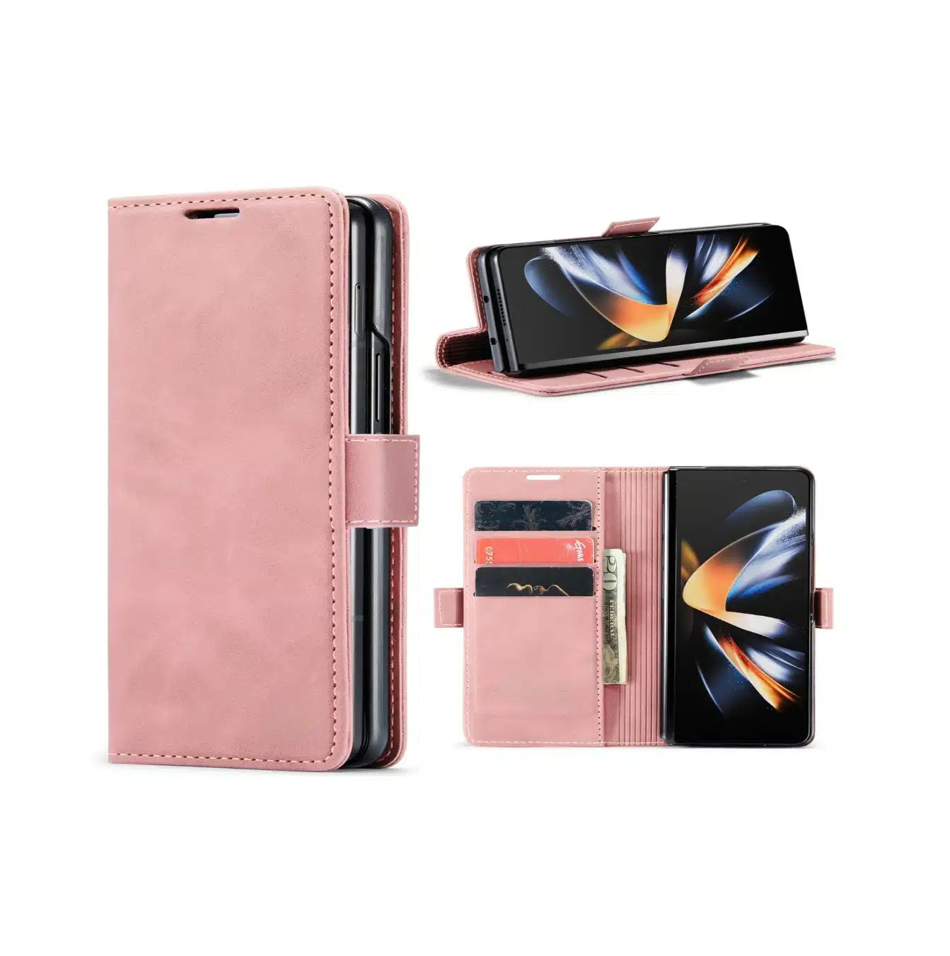 Cityhoesje - Bookcase - Luxe Wallet - iPhone Duo - Roze - Afbeelding 1