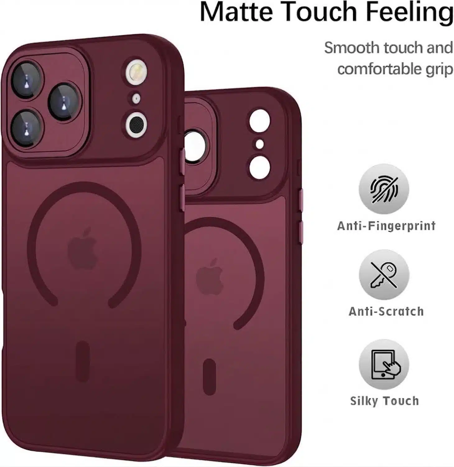 Cityhoesje-Backcover-iPhone 18 Pro Max-17 Pro Max-MagSafe-Camerabescherming-Bordeaux - Afbeelding 5