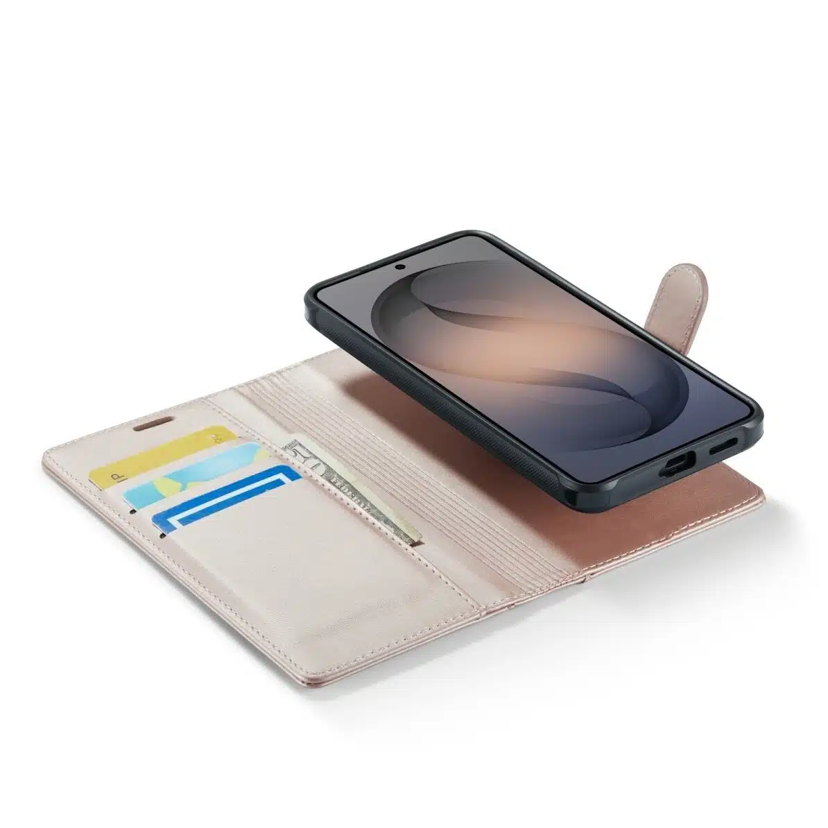 Cityhoesje-Bookcase-2-in-1 Magnetic MagSafe-Geschikt voor Samsung S26 FE-Rozegoud - Afbeelding 3