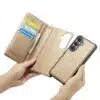 Cityhoesje-Bookcase-2-in-1 Magnetic MagSafe-Geschikt voor Samsung S26 FE-Goud - Thumbnail Image 1