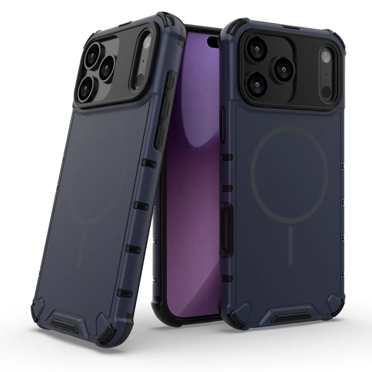 Cityhoesje-Backcover-Tough Armored Magnetic MagSafe-iPhone 18 Pro-17 Pro-Blauw - Afbeelding 2