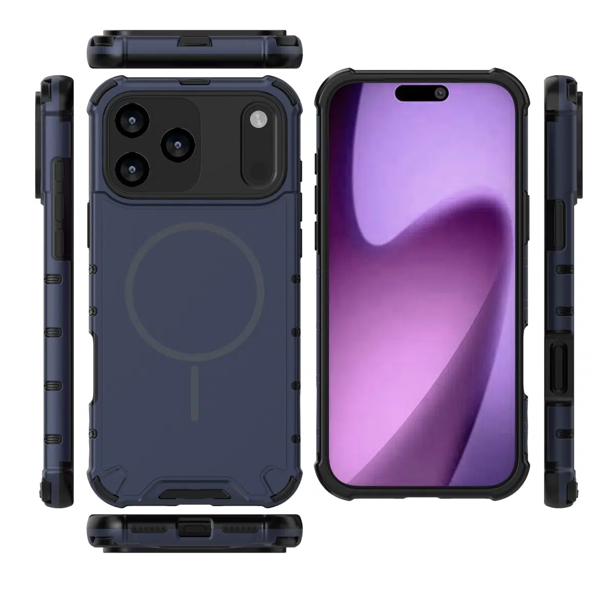 Cityhoesje-Backcover-Tough Armored Magnetic MagSafe-iPhone 18 Pro-17 Pro-Blauw - Afbeelding 3