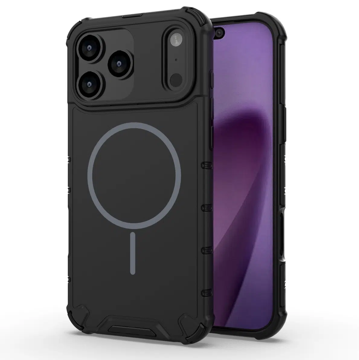Cityhoesje-Backcover-Tough Armored Magnetic MagSafe-iPhone 18 Pro-17 Pro-Zwart - Afbeelding 1