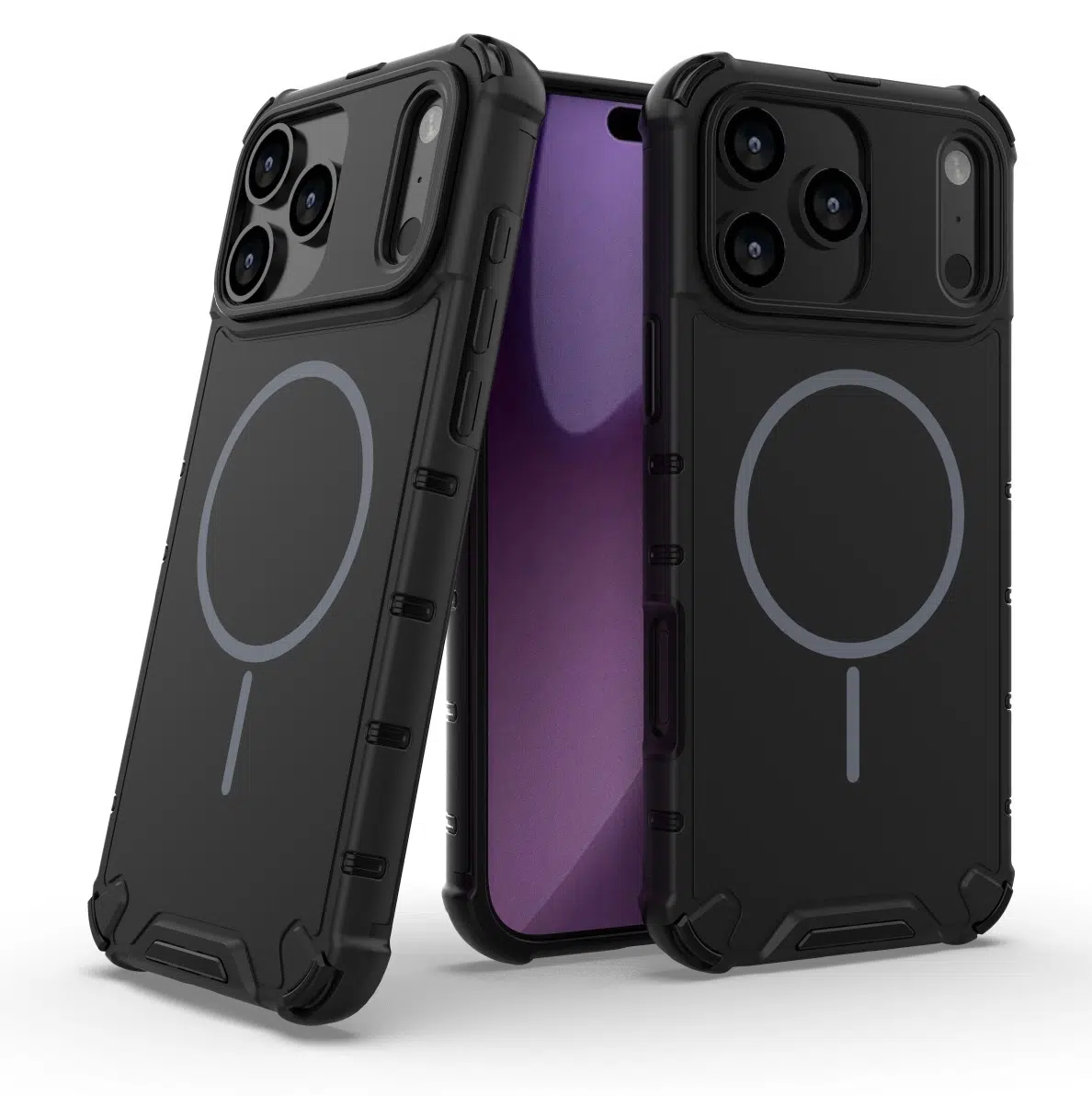 Cityhoesje-Backcover-Tough Armored Magnetic MagSafe-iPhone 18 Pro-17 Pro-Zwart - Afbeelding 2