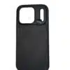 Cityhoesje-Backcover-Suédine Card Holder iphone 17 Pro-18 Pro-Zwart - Thumbnail Image 1