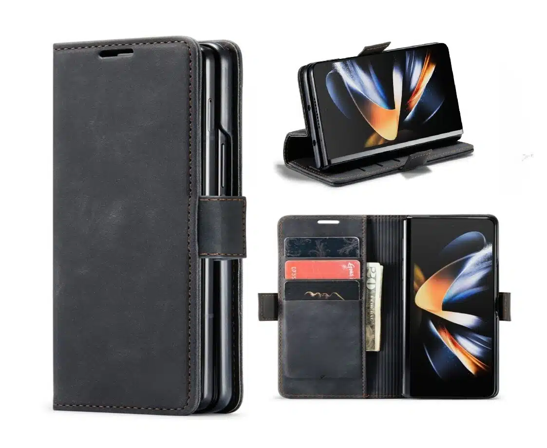 Cityhoesje-Bookcase-Geschikt voor Samsung Z Fold 8-Zwart - Afbeelding 1