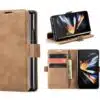 Cityhoesje-Bookcase-Geschikt voor Samsung Z Fold 8-Bruin - Thumbnail Image 1