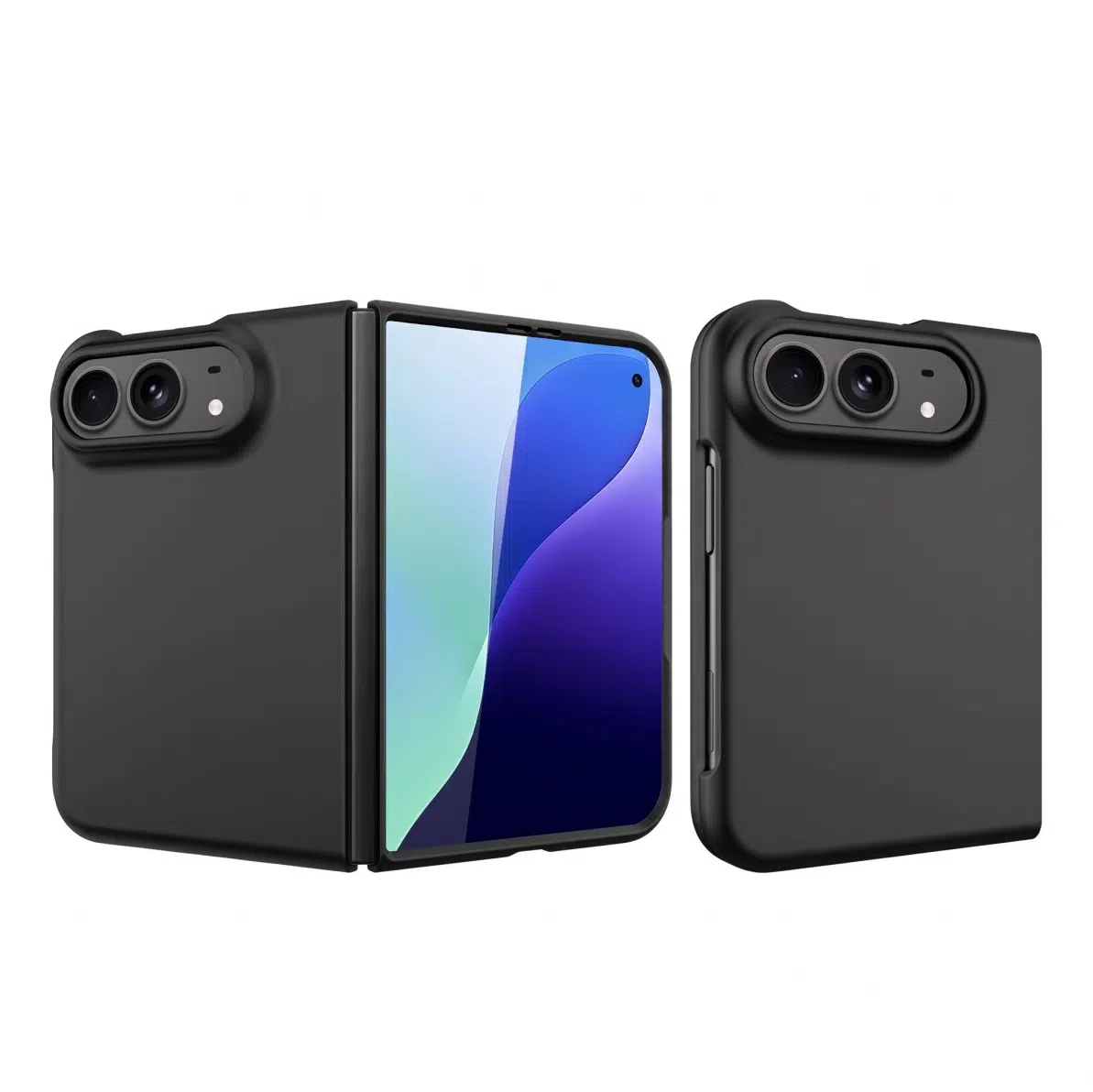 Cityhoesje - Bookcase 360 Liquid Frame Case - iPhone Duo - Zwart - Afbeelding 1