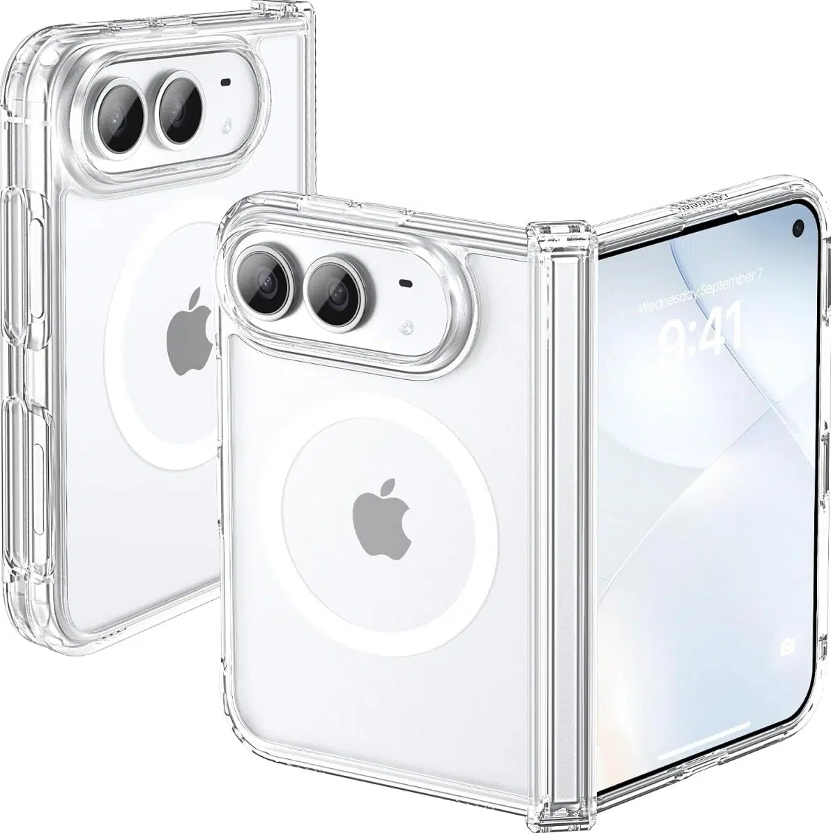 Cityhoesje-Backcover-Lens Protection-Armor-Magsafe-iPhone Duo-Transparant - Afbeelding 1