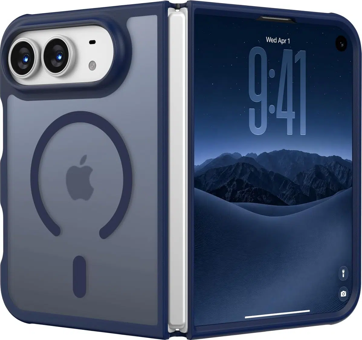 Cityhoesje-Backcover-Lens Protection-Armor-Magsafe-iPhone Duo-Blauw - Afbeelding 1