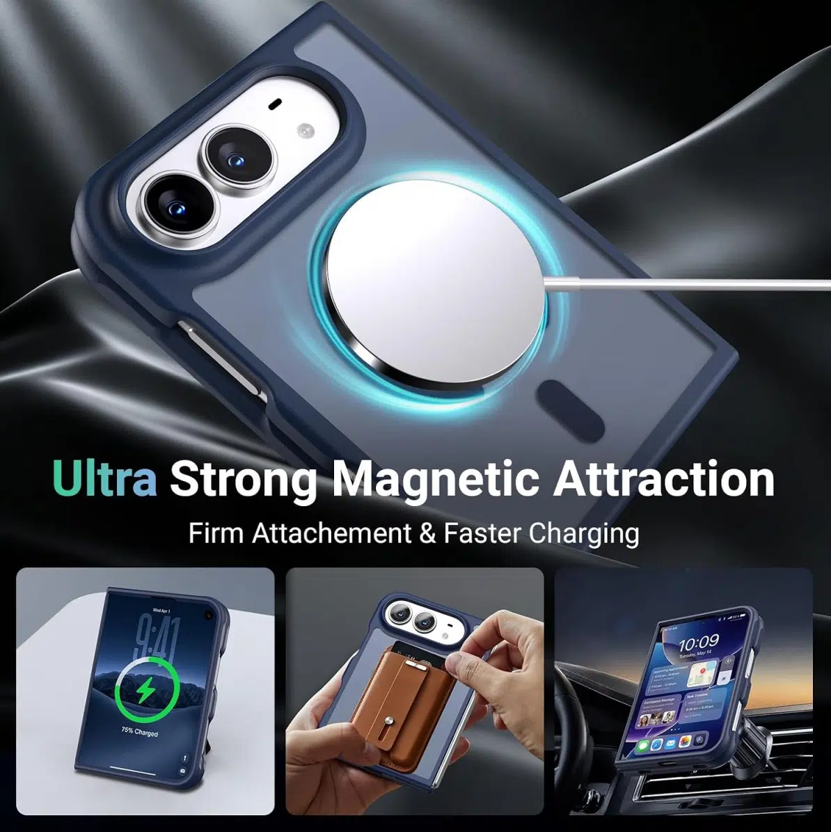 Cityhoesje-Backcover-Lens Protection-Armor-Magsafe-iPhone Duo-Blauw - Afbeelding 3