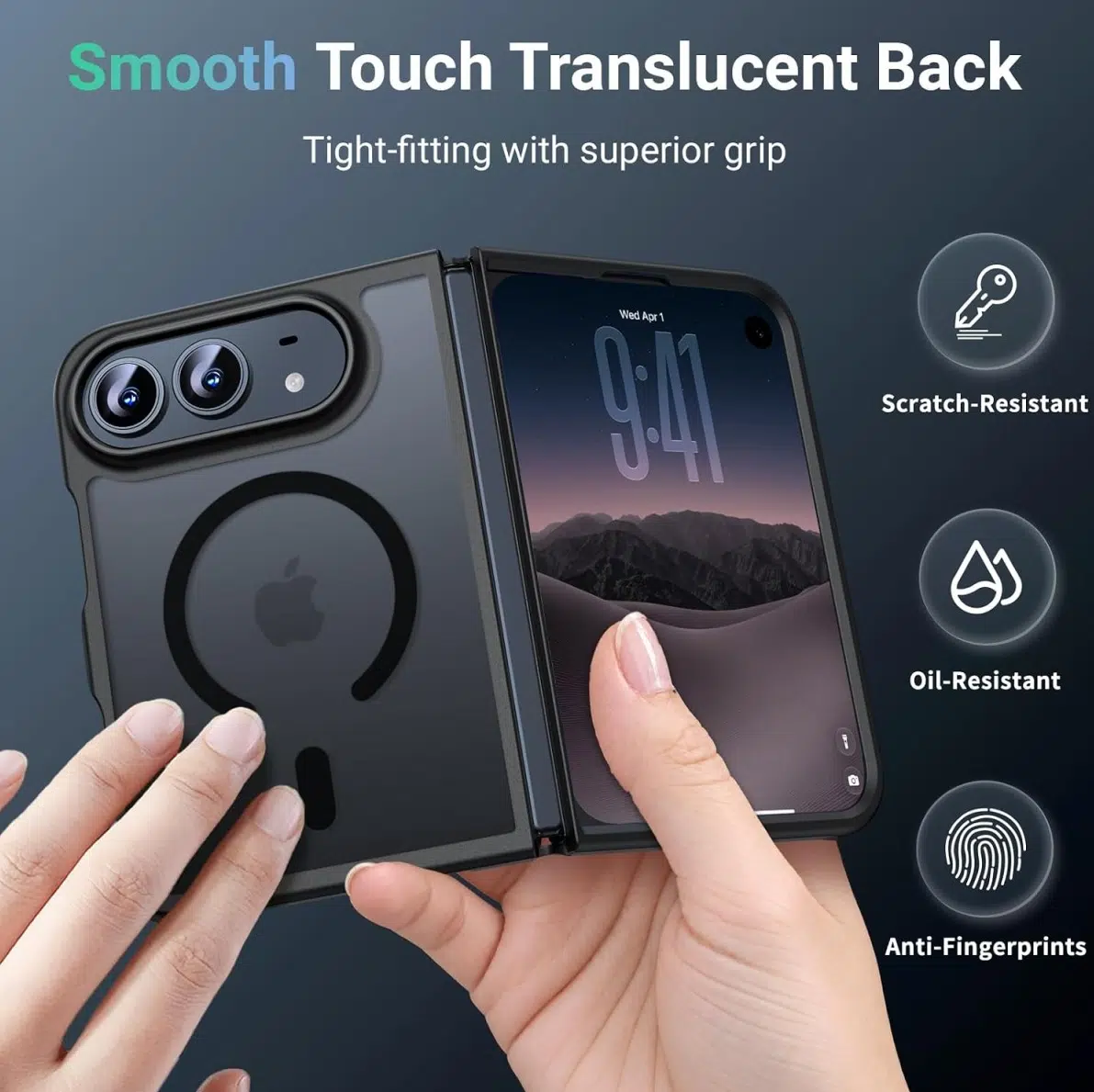 Cityhoesje-Backcover-Lens Protection-Armor-Magsafe-iPhone Duo-Zwart - Afbeelding 2