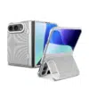 Cityhoesje – 360° Leather Texture Kickstand Case – iPhone Duo - Grijs - Thumbnail Image 1